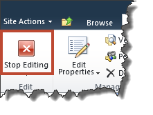 Stop editing